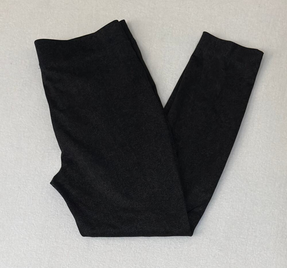 NYDJ Womens Size 10 Black Herringbone Lift Tuck Pull On Ankle Pants